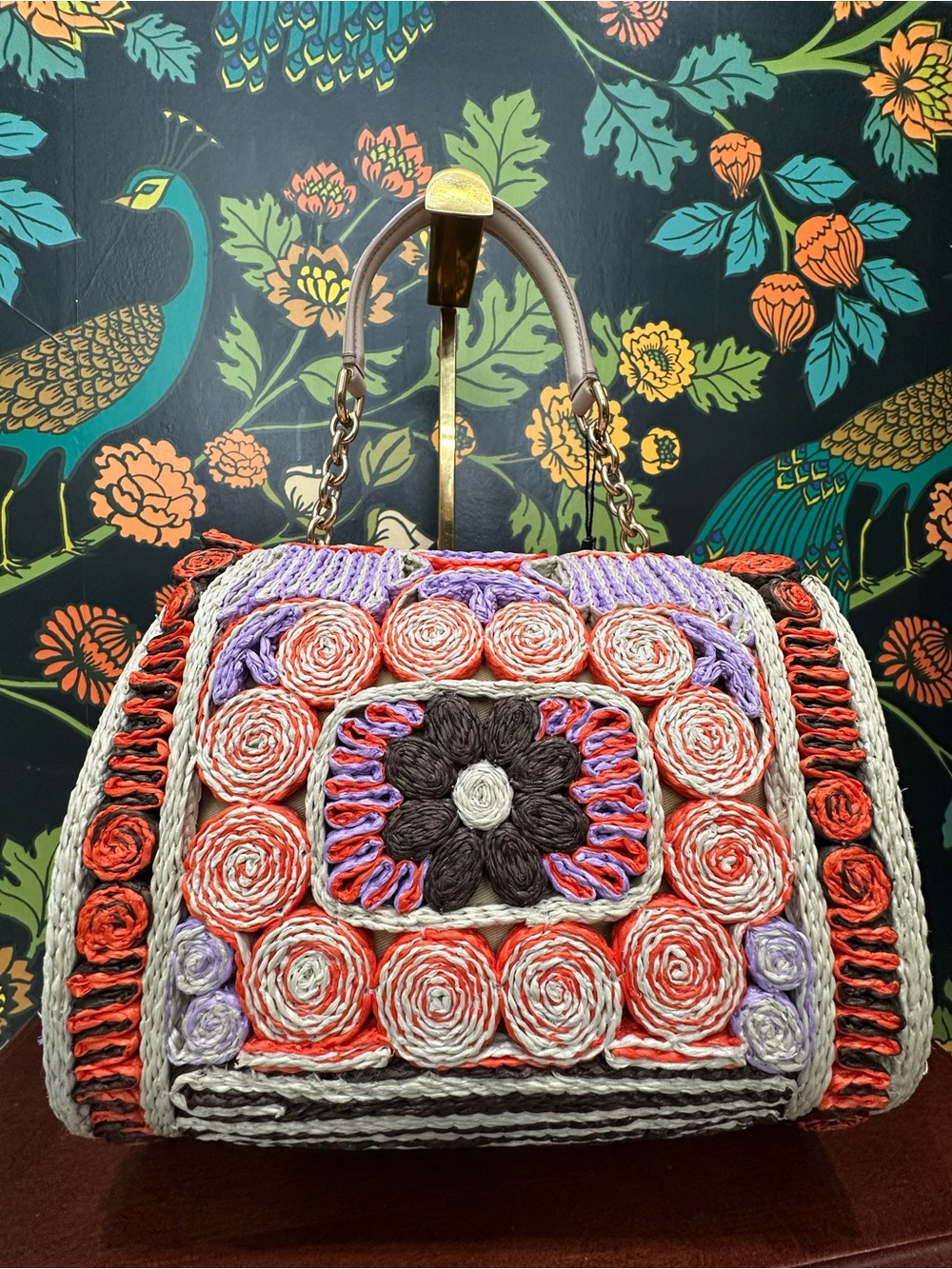 Dolce & Gabbana Miss Dolce Runway Raffia Floral Bag SS2013 Milan Runway - Picture 10 of 17